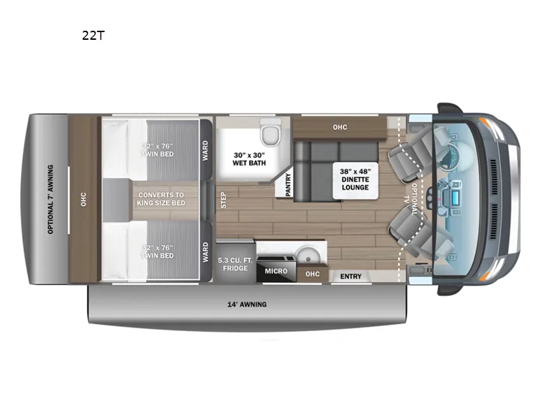 2026 Entegra Coach Condor 22T - Floor plan