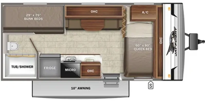 2022 Thor Jayco 174BH floor plan