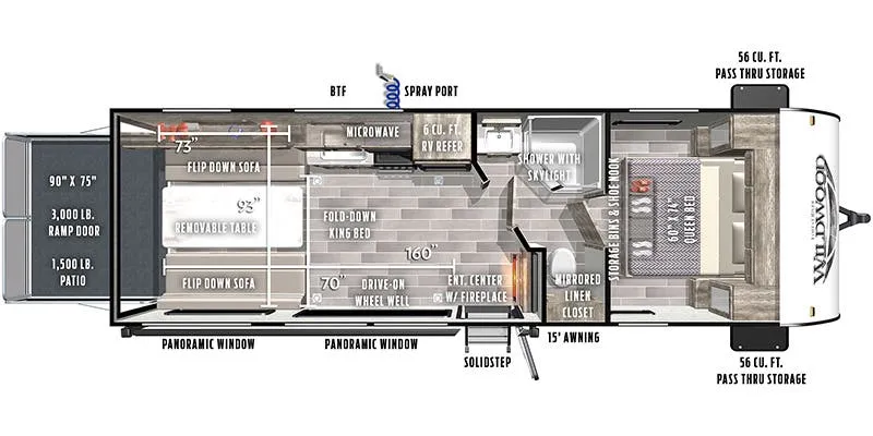 2021 Forest River Wildwood FSX 260RT - Floor plan