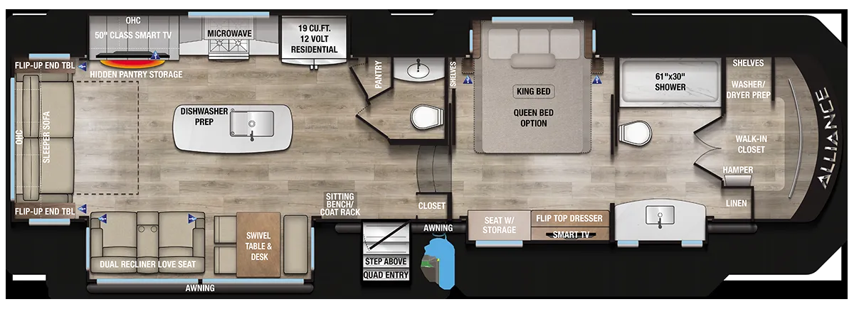 Alliance RV Paradigm 370FB floor plan