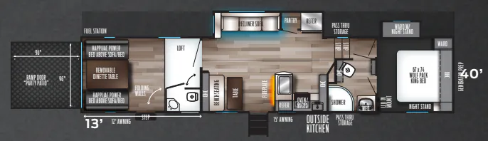 Forest River Cherokee Wolf Pack 335PACK13 floor plan