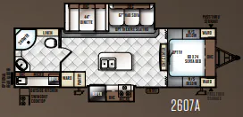 Forest River Rockwood Ultra Lite 2607A floor plan