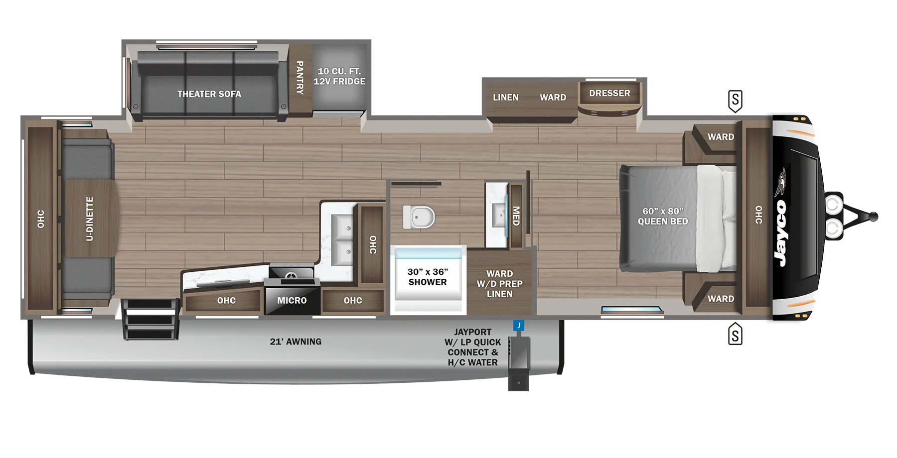 Jayco Eagle Travel Trailers 295RUCD floor plan
