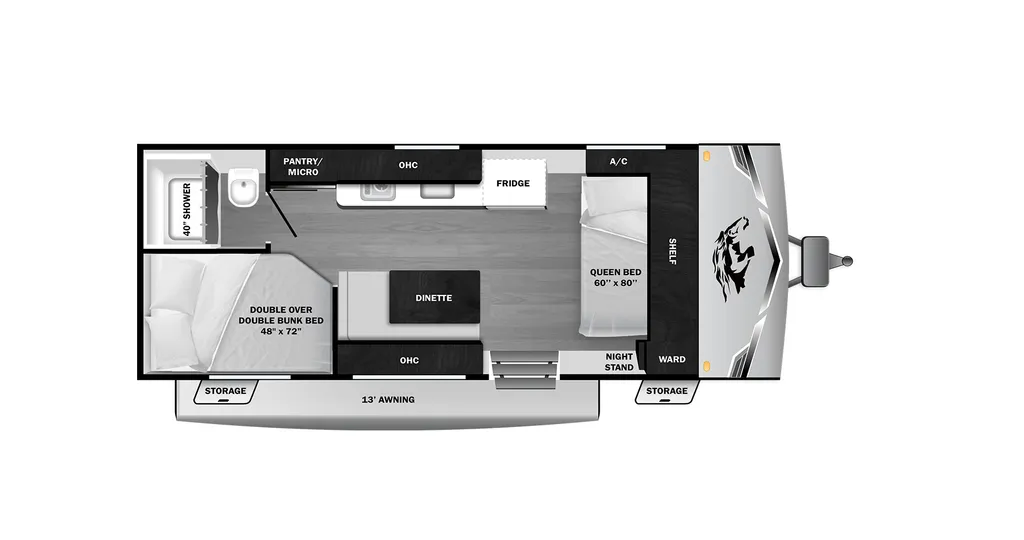 2027 Open Range RV Open Range Colt 17DB floor plan