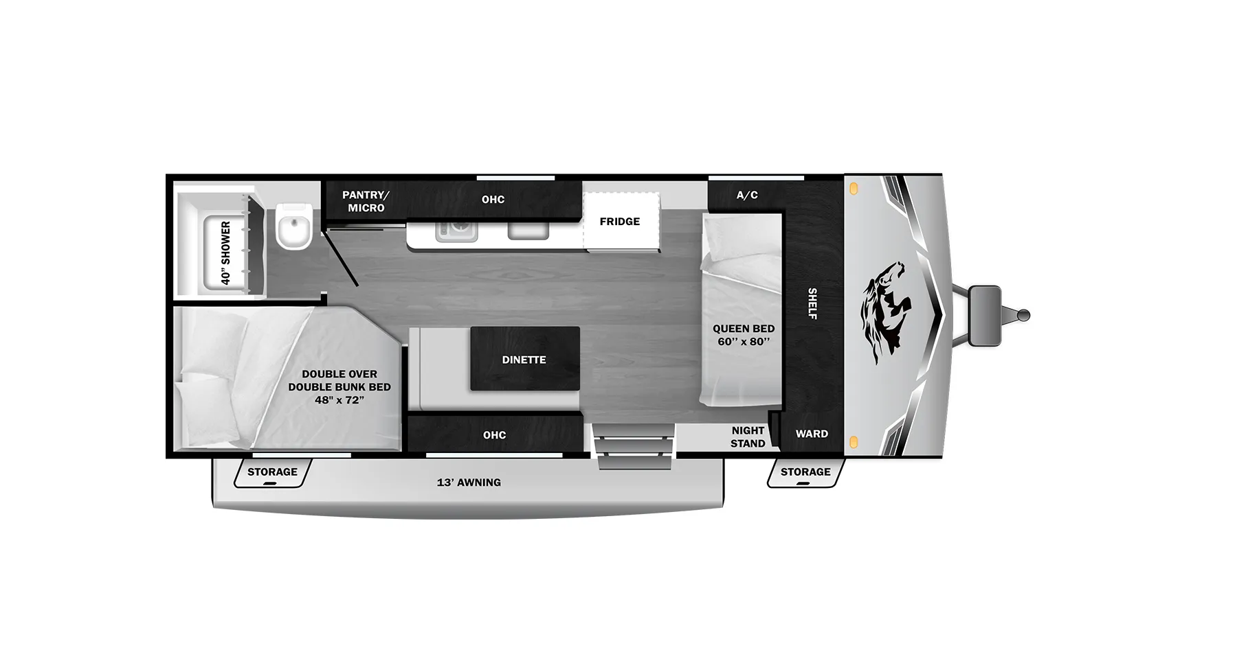 2027 Open Range RV Open Range Colt 17DB - Floor plan