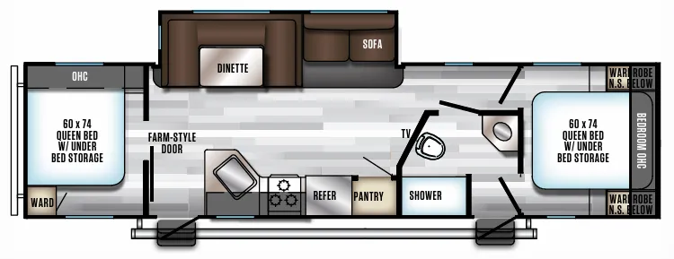 Forest River Cherokee Alpha Wolf 29DQ-L floor plan