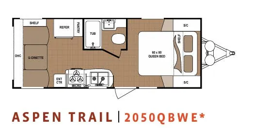 Dutchmen Aspen Trail 2050QBWE floor plan