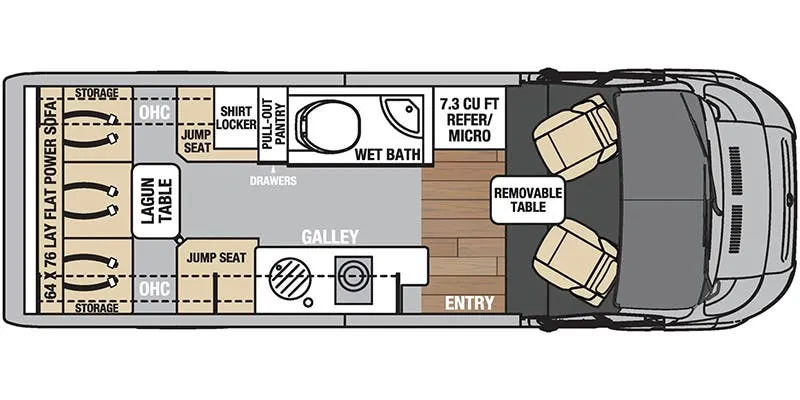 2024 Coachmen Nova 20C - Floor plan