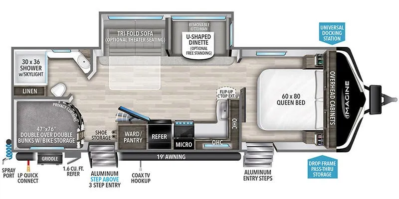 2024 Grand Design Imagine 2800BH - Floor plan