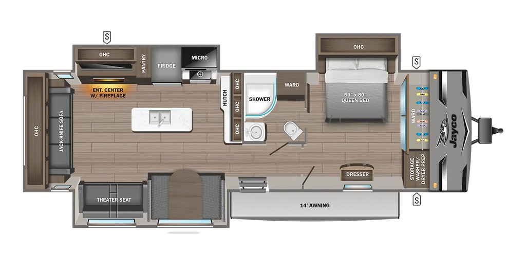 2023 Jayco Jay Flight 334RTS floor plan