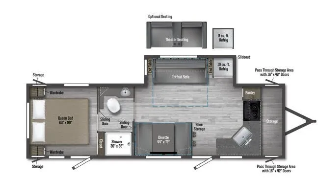 Winnebago Minnie 2832FK floor plan