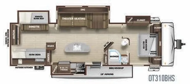 Highland Ridge Open Range OT310BHS floor plan