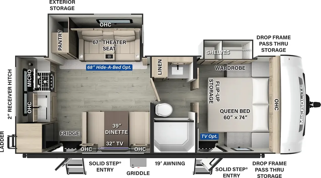 2026 Forest River Flagstaff Micro Lite 25SRK floor plan