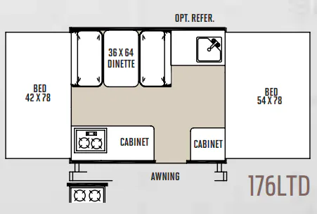 Forest River Flagstaff LTD 176LTD floor plan