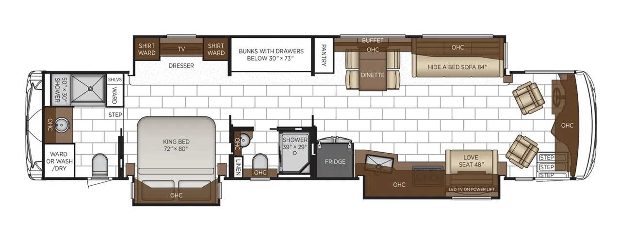 Newmar Ventana 4340 floor plan
