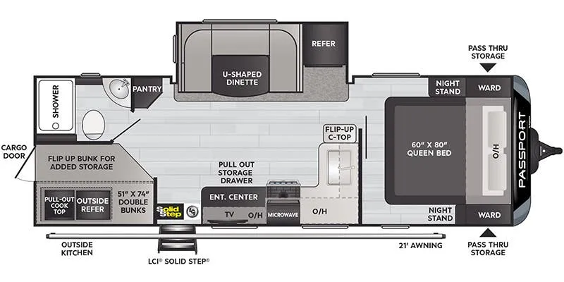 Keystone Passport Grand Touring 2401BHWE GT floor plan
