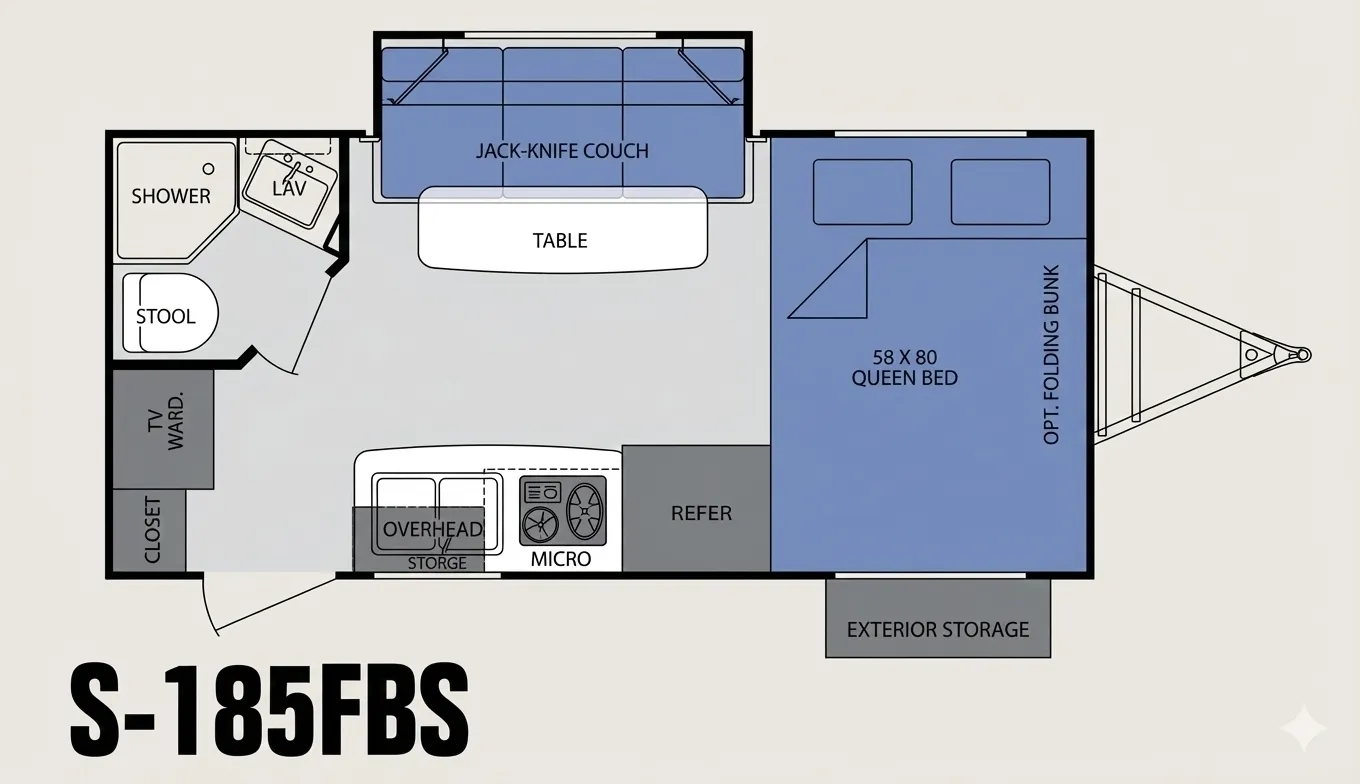 Cruiser RV Shadow Cruiser 185FBS floor plan