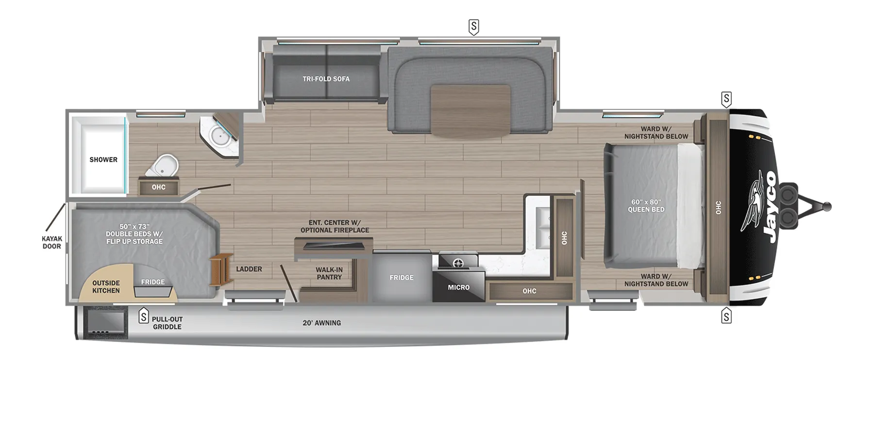 2025 Jayco Jay Feather 27BH - Floor plan