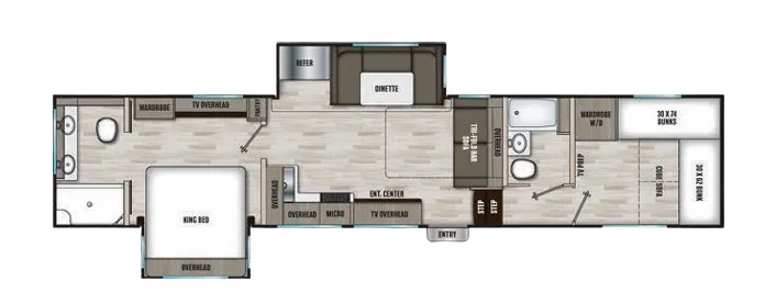 Shasta Phoenix 355FBX floor plan