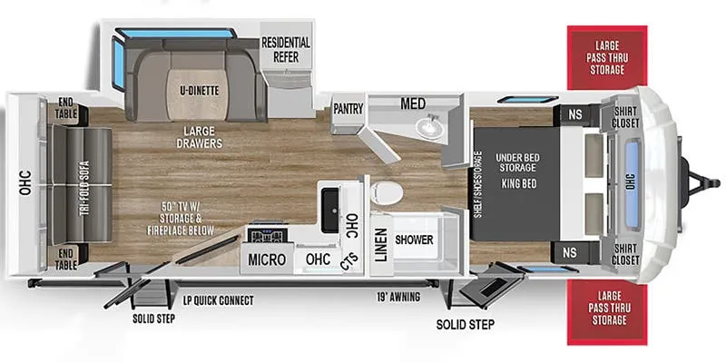 Forest River Wildcat 262RSX floor plan