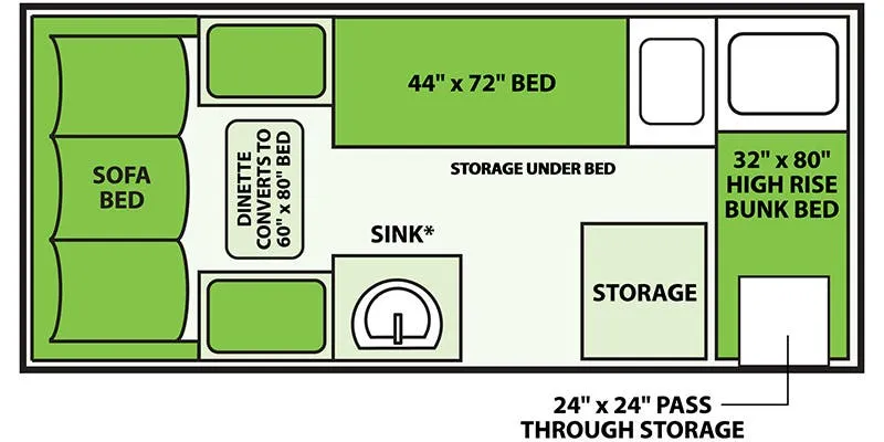 Aliner Family Scout floor plan