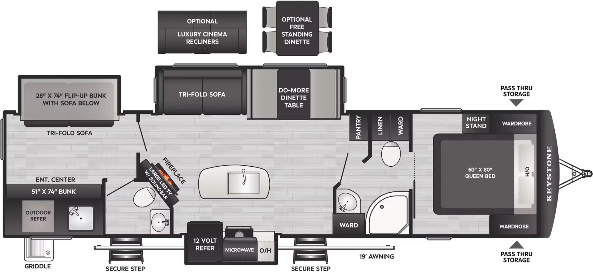 2026 Keystone Passport 3300BK - Floor plan