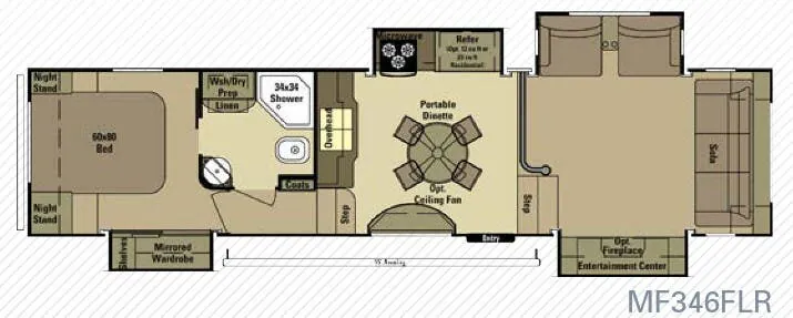 Highland Ridge Mesa Ridge MF346FLR floor plan