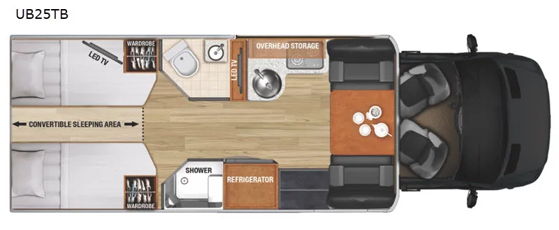 2020 Regency Ultra Brougham 25TB - Floor plan
