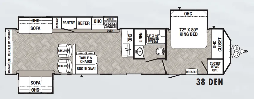 Palomino Puma 38DEN floor plan
