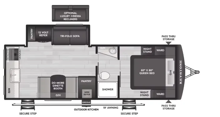 2026 Keystone Passport SL Series 2450RK - Floor plan