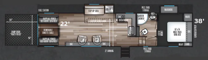 Forest River Cherokee Wolf Pack 305PACK22 floor plan