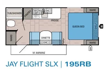 Jayco Jay Flight SLX 195RB floor plan