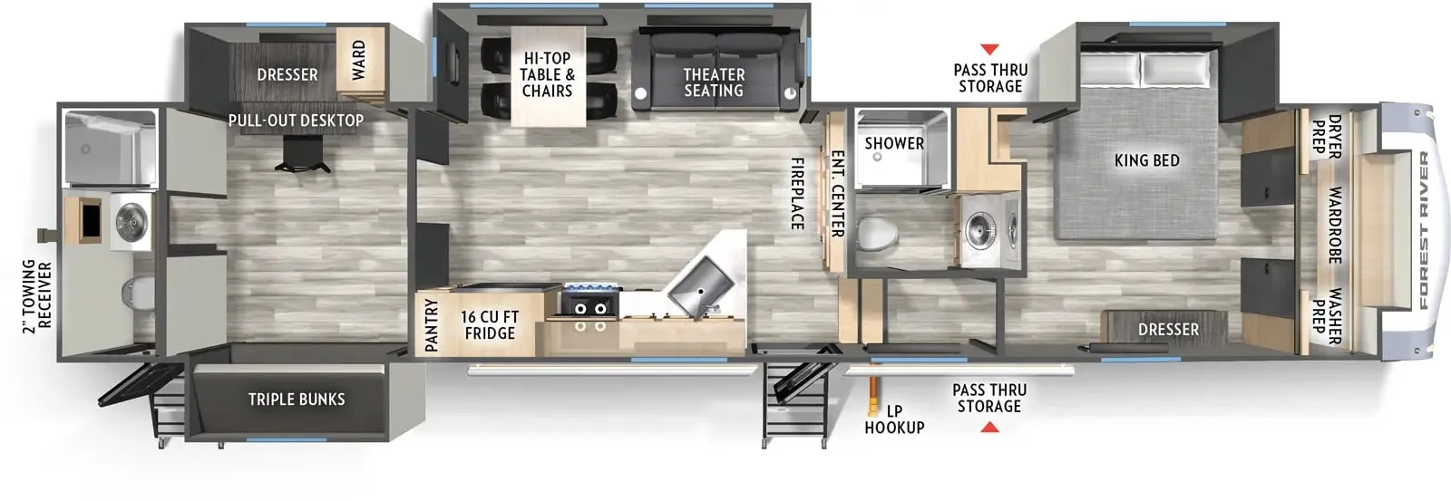 Forest River Wildcat Fifth Wheels Fifth Wheels floor plan