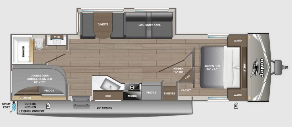 Jayco Jay Flight 263BHSW floor plan