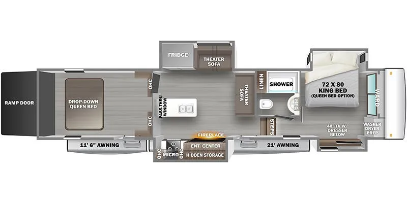 Forest River RiverStone 4513DST floor plan