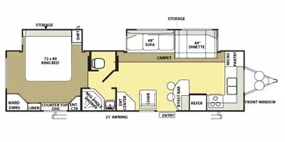 2009 Forest River Salem 292FKDS - Floor plan