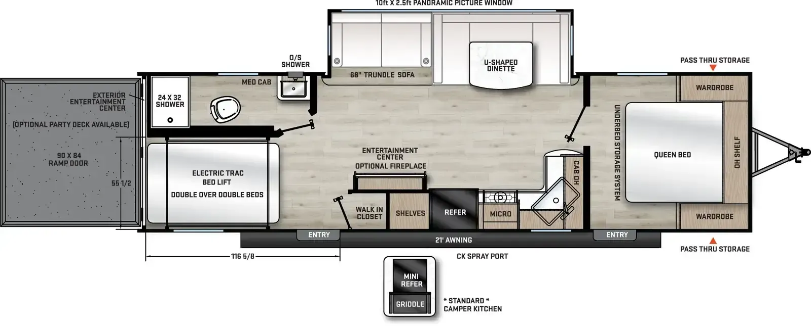 2026 Coachmen Catalina Trail Blazer 27THS - Floor plan