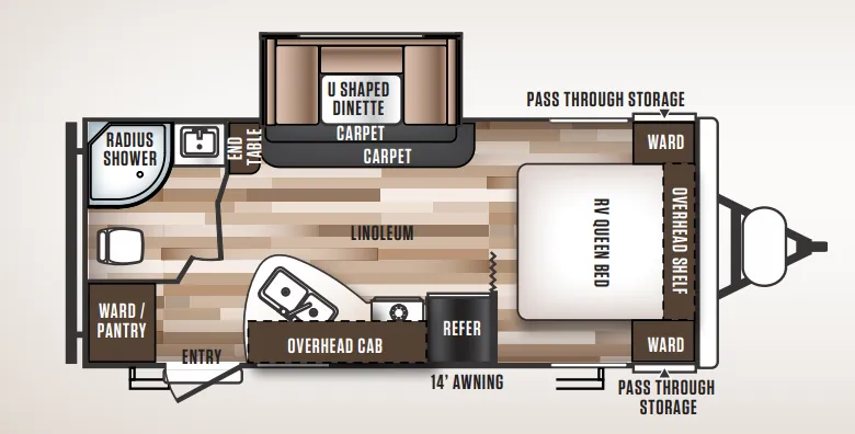 Forest River Wildwood 21RBS floor plan