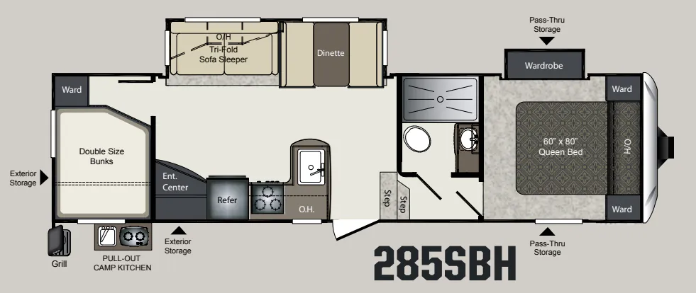 Keystone Laredo 285SBH floor plan