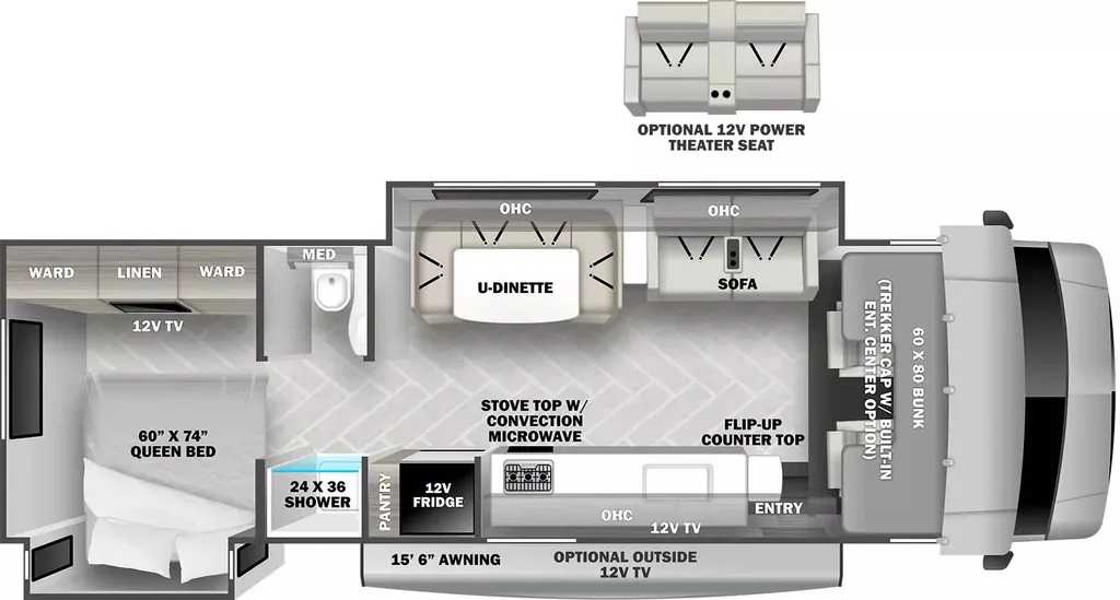 2024 Forest River Sunseeker 3010DS floor plan
