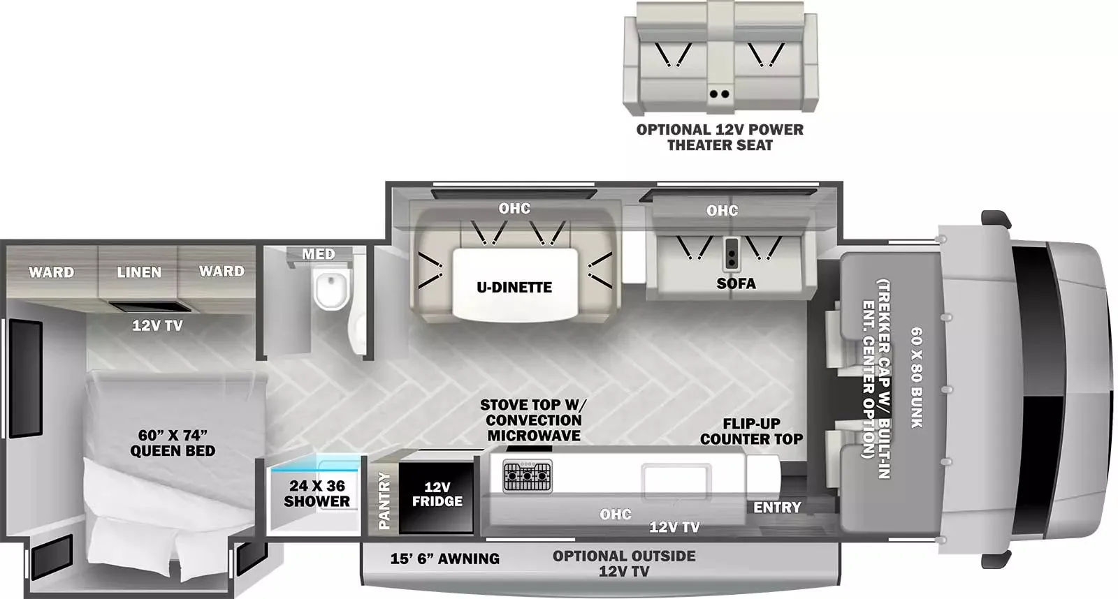 2024 Forest River Sunseeker 3010DS - Floor plan