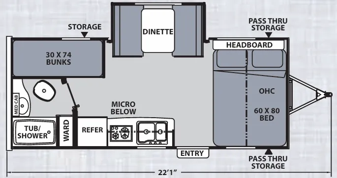 Coachmen Apex Nano 193BHS floor plan