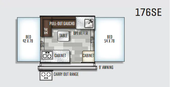 Forest River Flagstaff SE 176SE floor plan