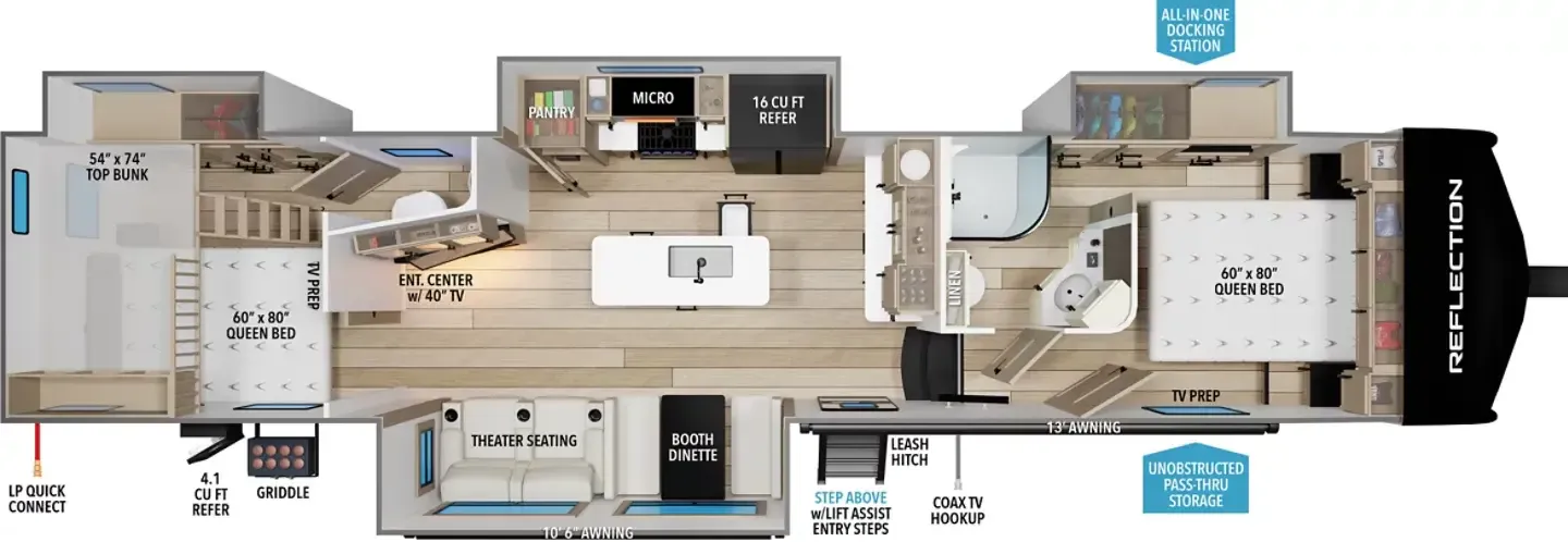 Grand Design Reflection 362TBS floor plan