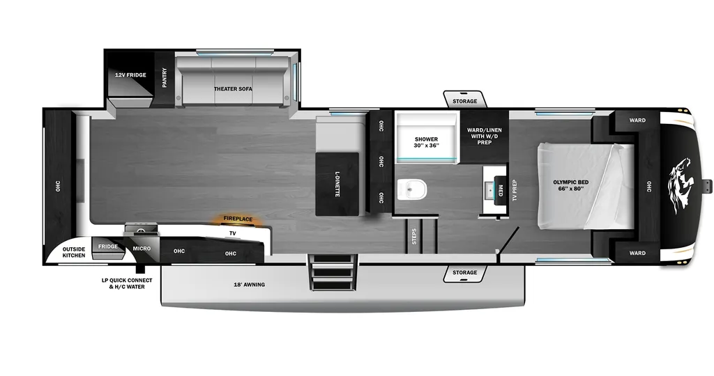 2026 Open Range RV Roamer 27RKSS floor plan