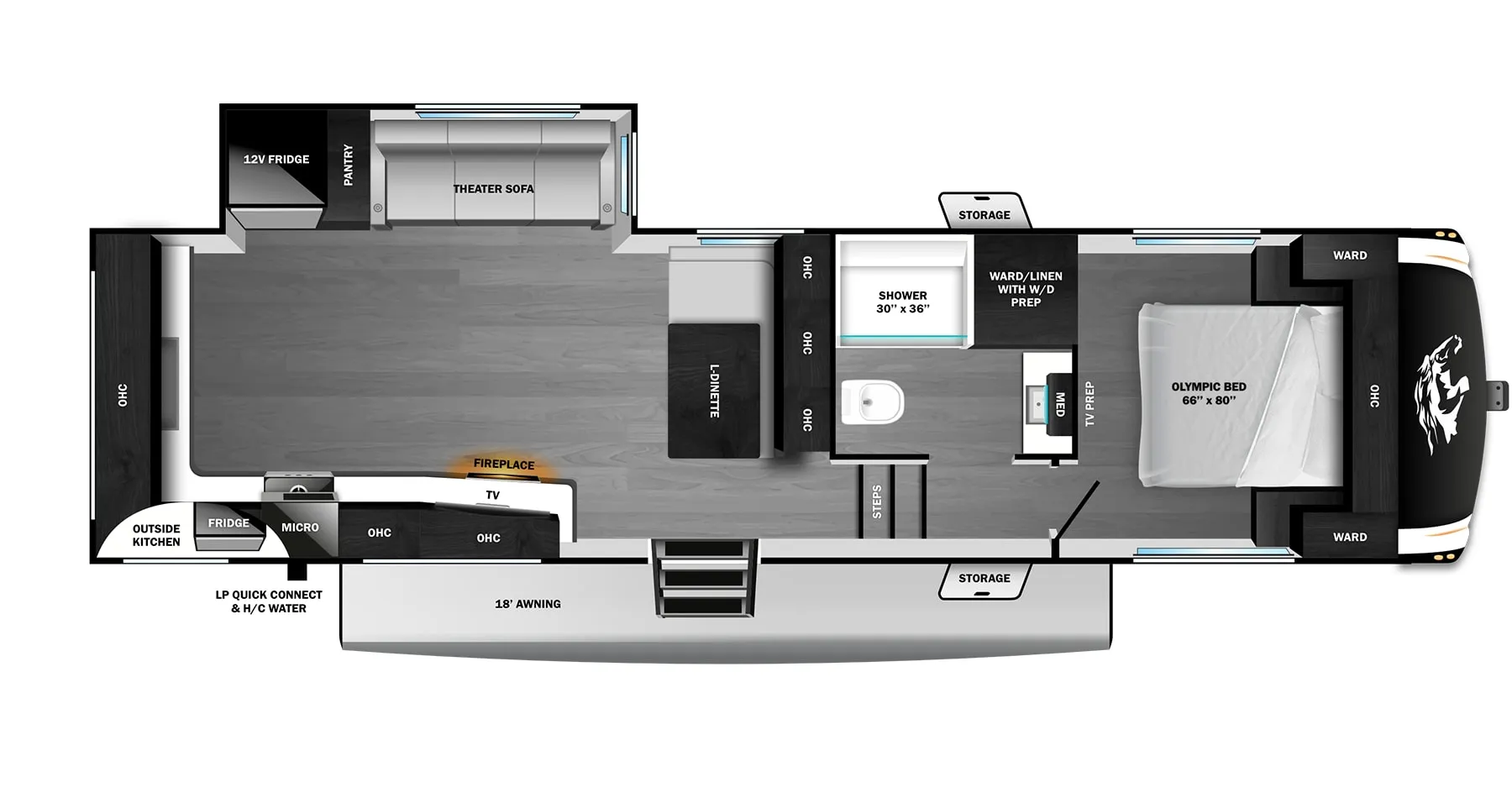 Highland Ridge Roamer 27RKSS floor plan