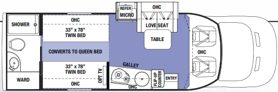 Forest River Sunseeker TS TS2370 floor plan