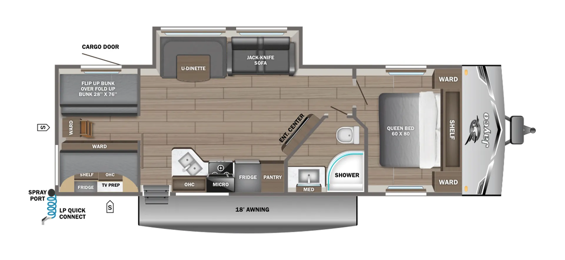 2027 Jayco Jay Flight SLX 295TBS - Floor plan
