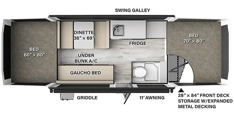 2025 Forest River Flagstaff MAC 228MT - Floor plan