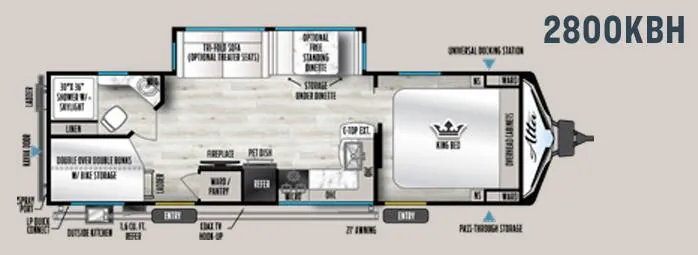 East to West Alta 2800KBH floor plan